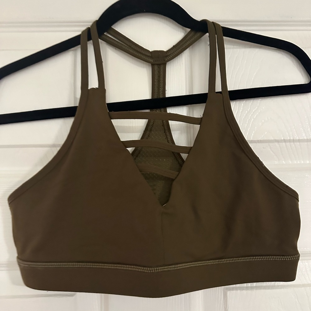 Zyia Olive Grid Sports Bra